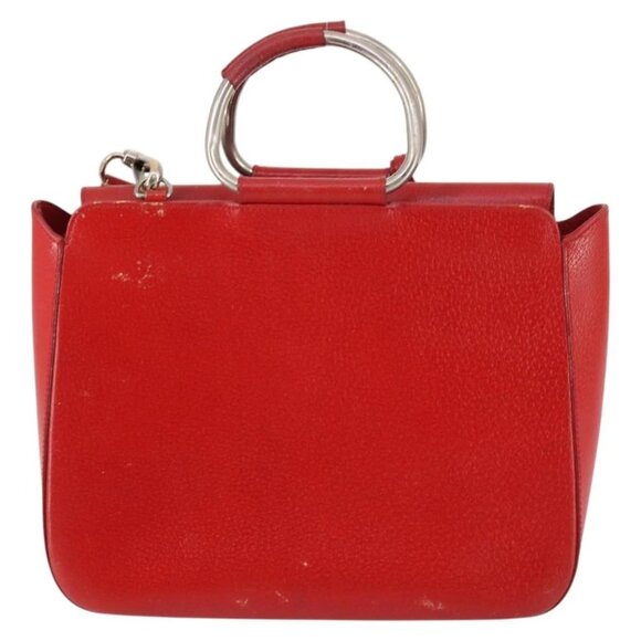 GUCCI Hand Bag Leather 2way Red - Picture 2 of 16
